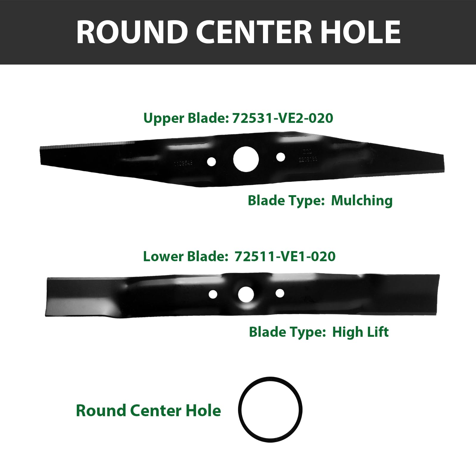 Amazon.com : ZALANA 72511-VE1-020 & 72531-VE2-020 Lawn Mower Blade